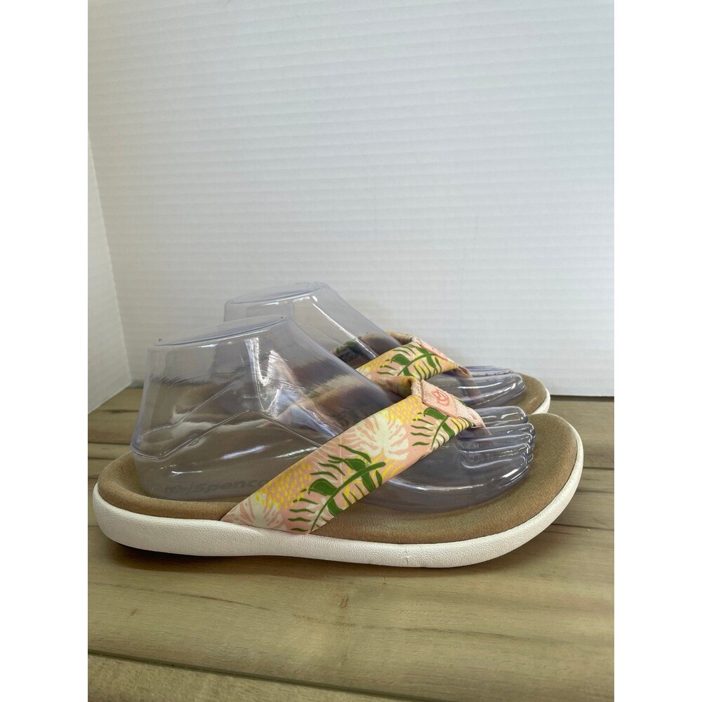Spenco Victoria tropical pink blush slip on flip flop thong sandal 8.5